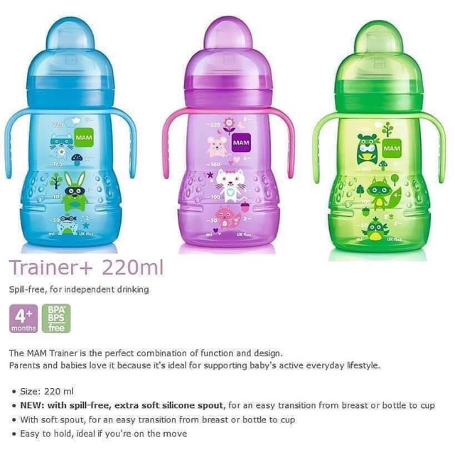 Mam Trainer 2in1 Bottle Boys Colours 