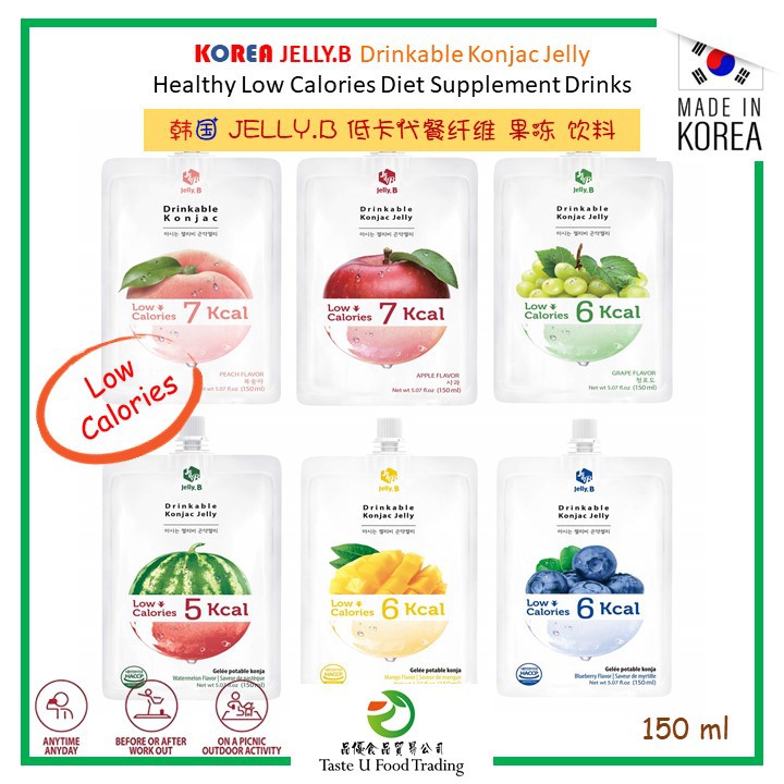 Korea JELLY.B Drinkable Konjac Jelly (150ml) - Healthy Low Calories ...