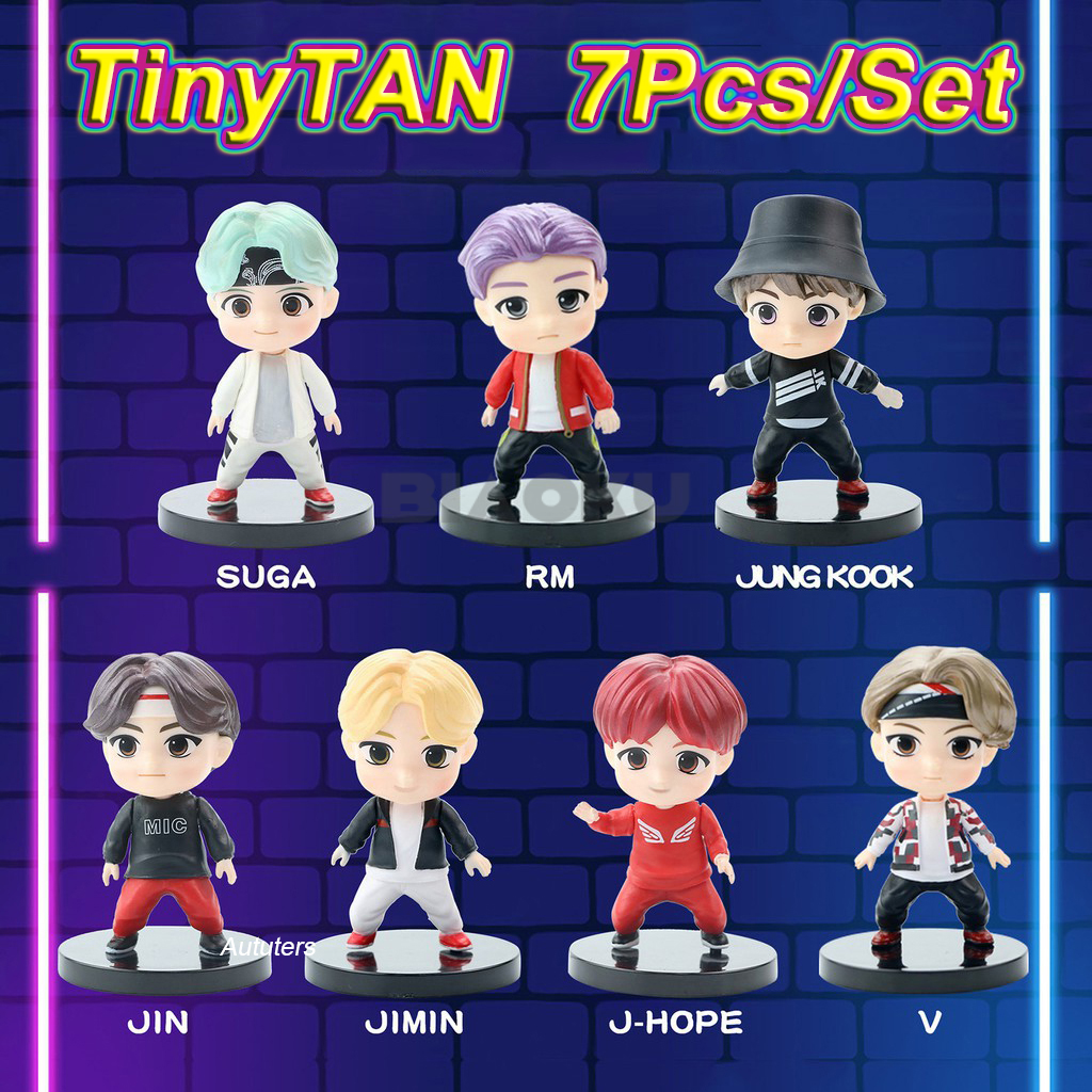 Bts 7pcs Set Tinytan Bts Tiny Tan Bangton Boys Mini Anime Figure Miniature Figurine Collection Model Ornament Kpop Merchandise Shopee Malaysia