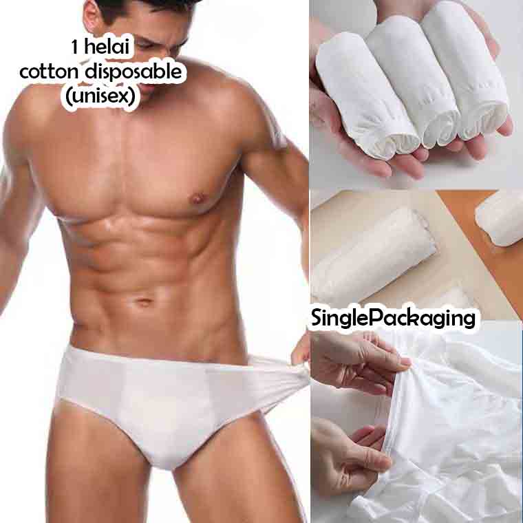 (6085KG) Men Disposable Briefs 100 cotton/male Breathable Comfortable