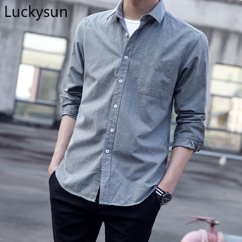 mens smart casual long sleeve shirts
