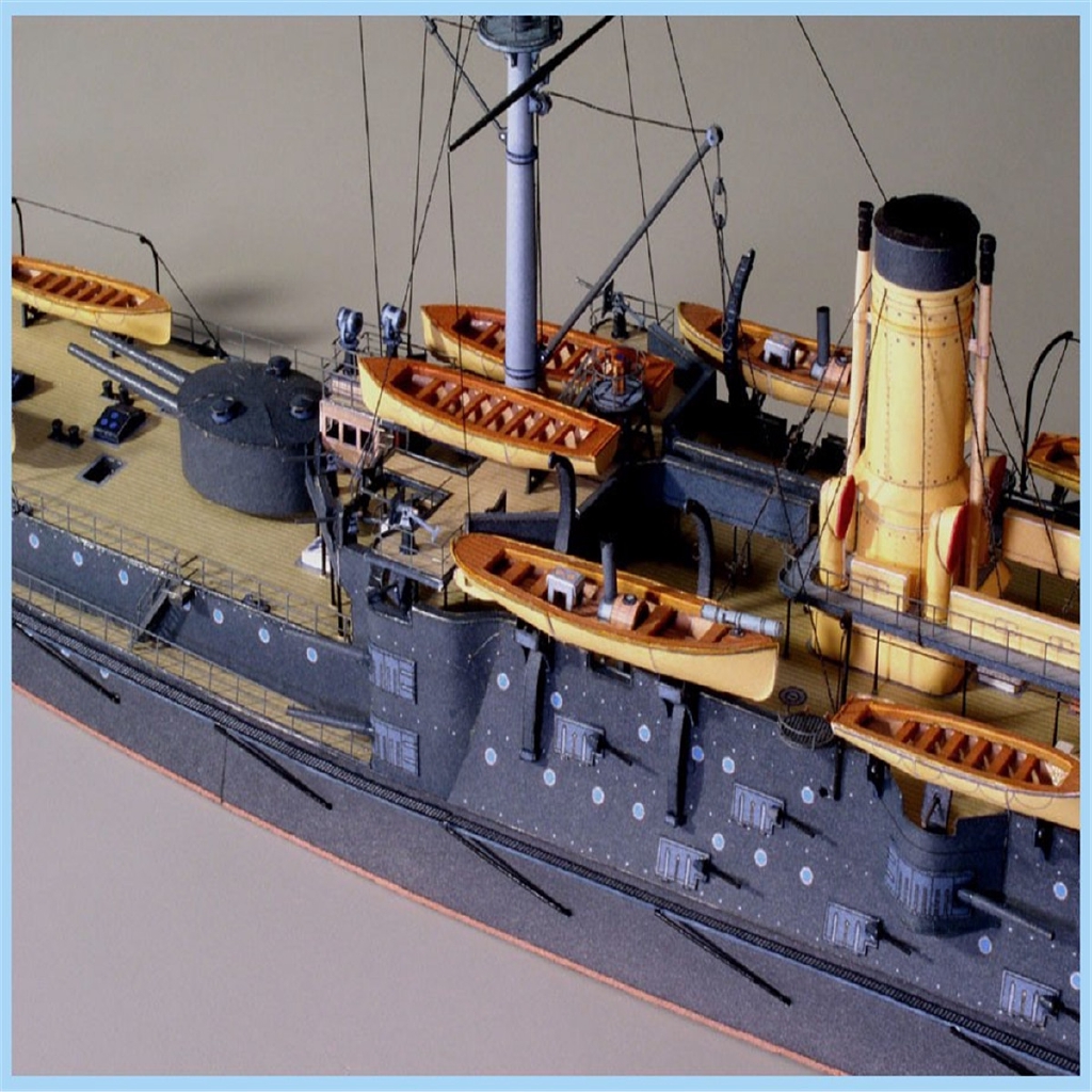 1:250 Scale Battleship DIY Paper Model 53cm=21/" Long Ship Military Warship  ！