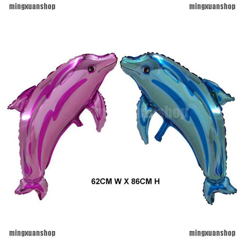 Cute Dolphin Aluminium Foil Helium Balloon For Birthday Party