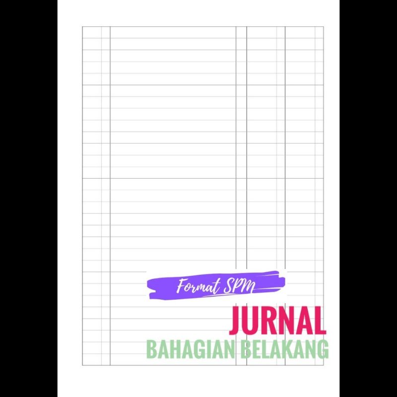 Kertas Jurnal Prinsip Perakaunan A4 80gsm 1 Helai Shopee Malaysia