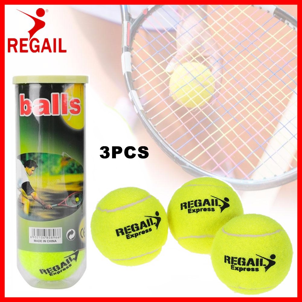 (READY STOCK)Regail 3PCS/Can All Court Tennis Ball High Resilience