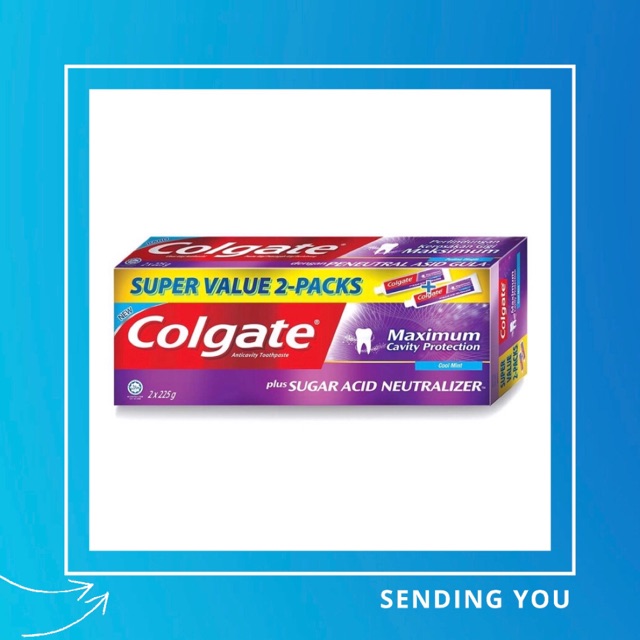 COLGATE Toothpaste plus Sugar Acid Neutralizer (2 x 225g)
