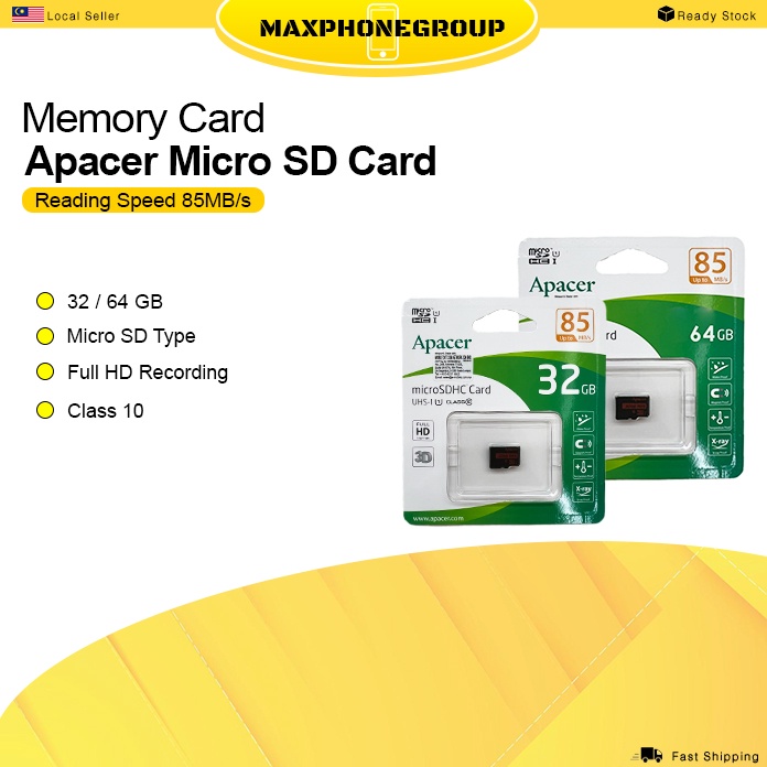 Class 10 Micro SD Card Memory Card 16/32/64 GB Max Reading Speed UP To 85MB/s.(5 Years Warranty)