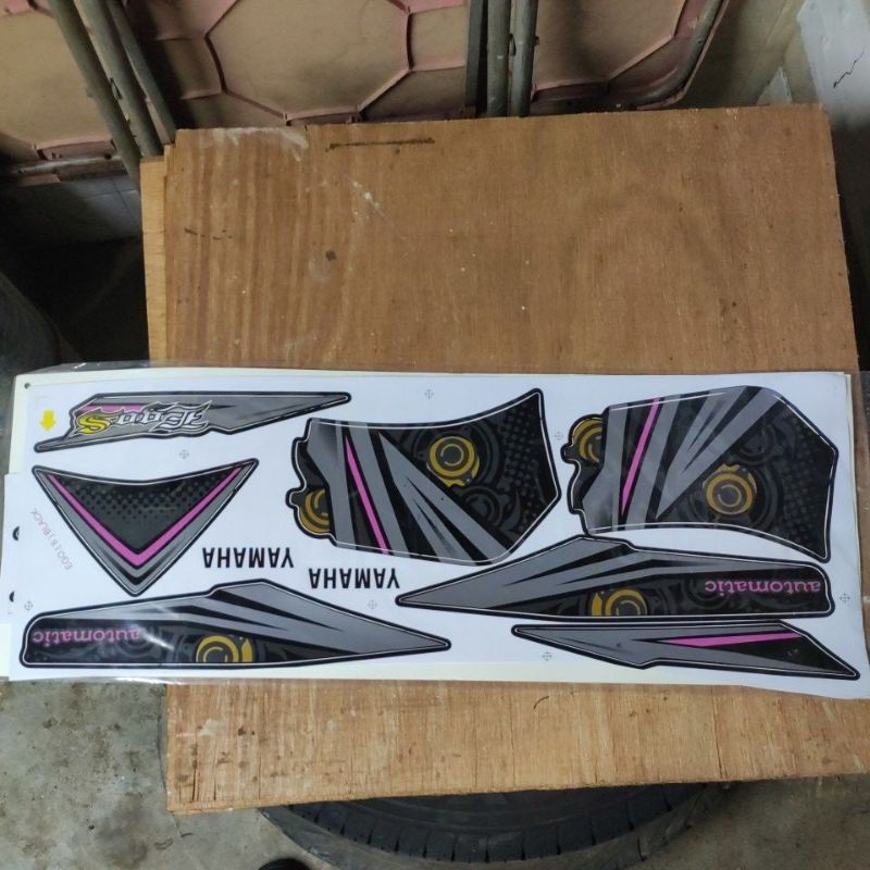 Sticker Kereta Mainan Budak Stiker Sticker Body Yamaha Ego S Egos Black Red Megenta Sticker