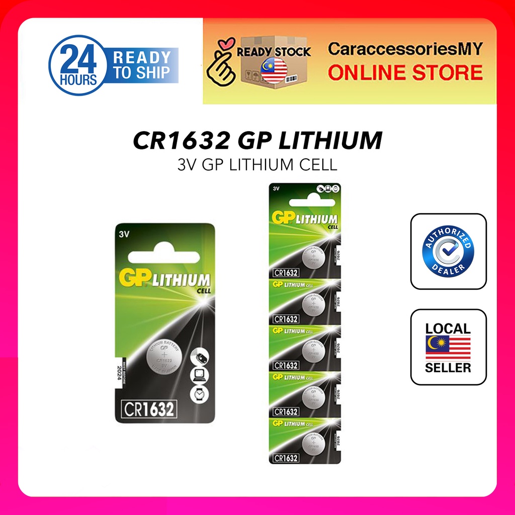 CR1632 GENUINE GP Lithium Battery toyota key battery camry rav4 corolla 3V -5pcs