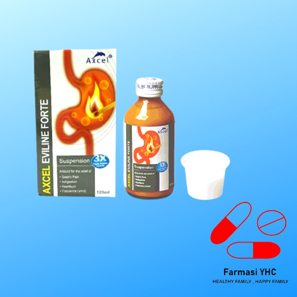 Eviline Forte Ubat Gastrik Angin Heartburn Gerd 120ml Shopee Malaysia