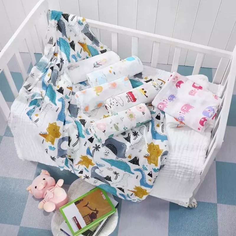 Premium LARGE SIZE Muslin Swaddle Baby Blanket - SAIZ ...