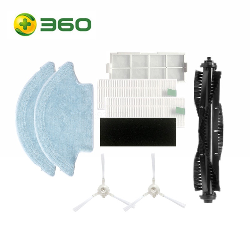 Original 360 S6 Robot Vacuum Cleaner Spare Parts Kits Side Brushes Mop Main brush Filter set