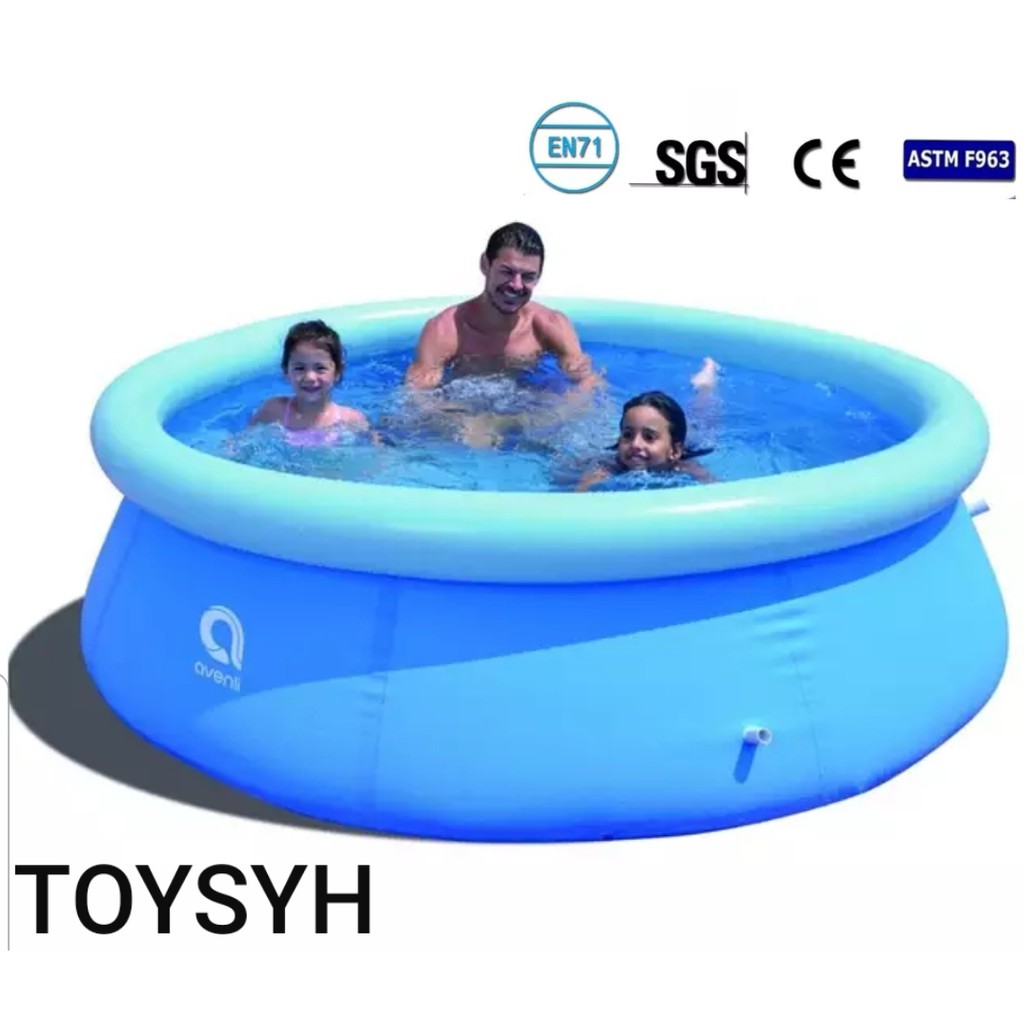 SYH LARGE FAMILY POOL MARIN BLUE INFLATABLE 2 4M x 76 CM SYH LARGE FAMILY POOL MARIN BLUE INFLATABLE 2 4M x 76 CM