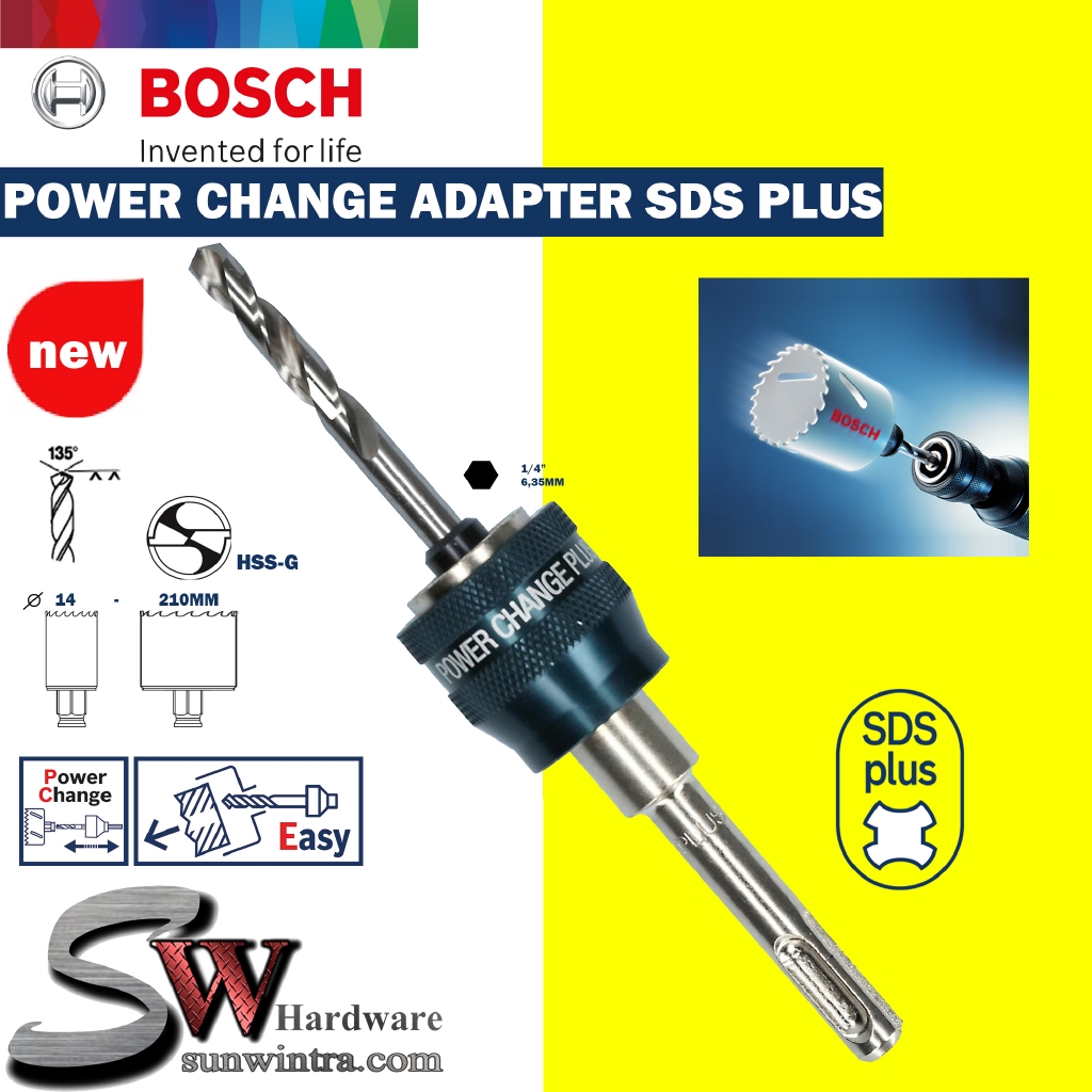 Bosch Power Change Adapter Sds Plus For Progressor Hole Saw New