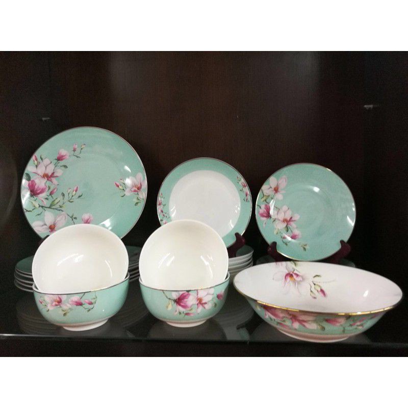 Tiffany Blue Magnolia Dinner Set (20pcs) Shopee Malaysia