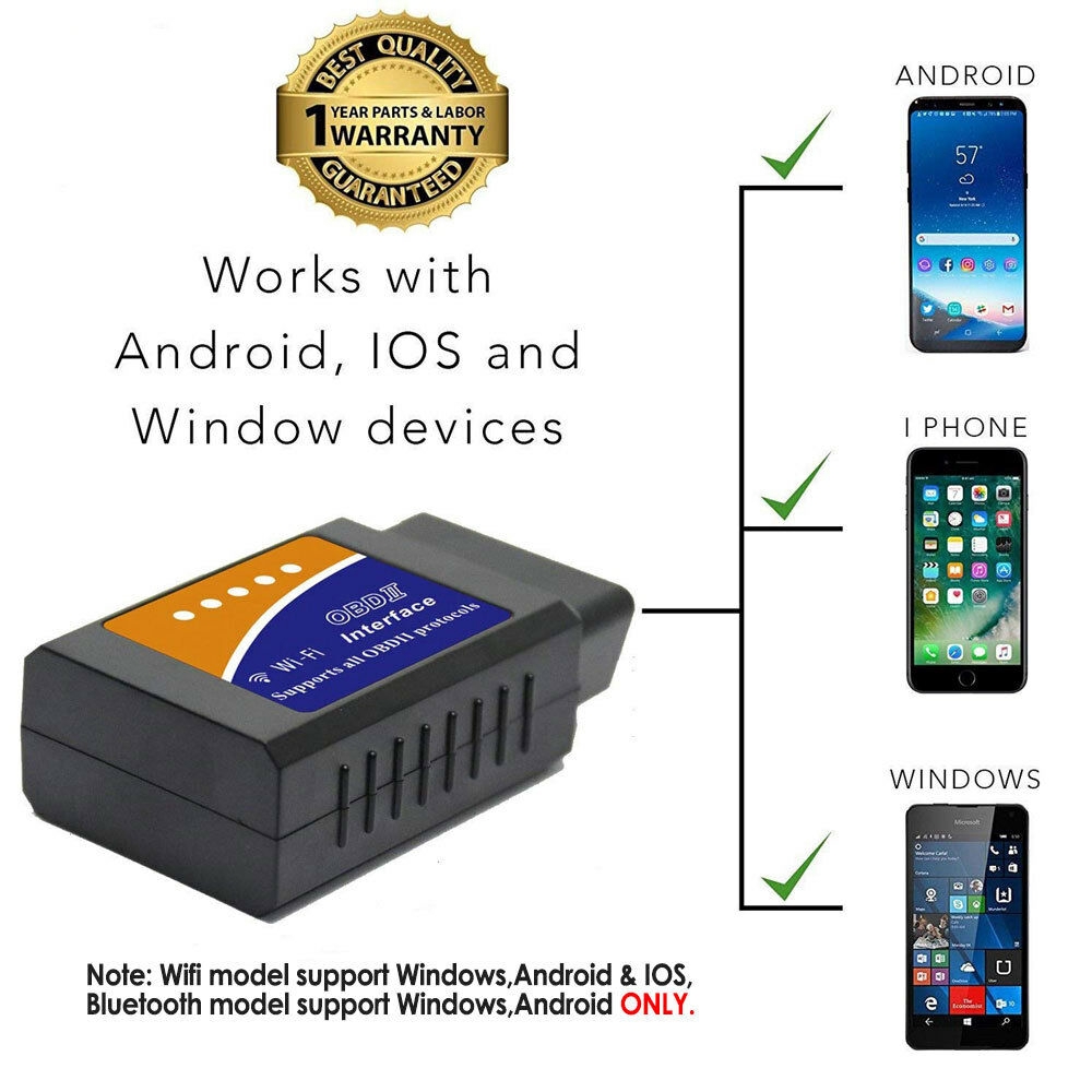 Elm327 Wifi Bluetooth Obd2 Car Diagnostic Scanner Code Reader For Android Ios Shopee Malaysia