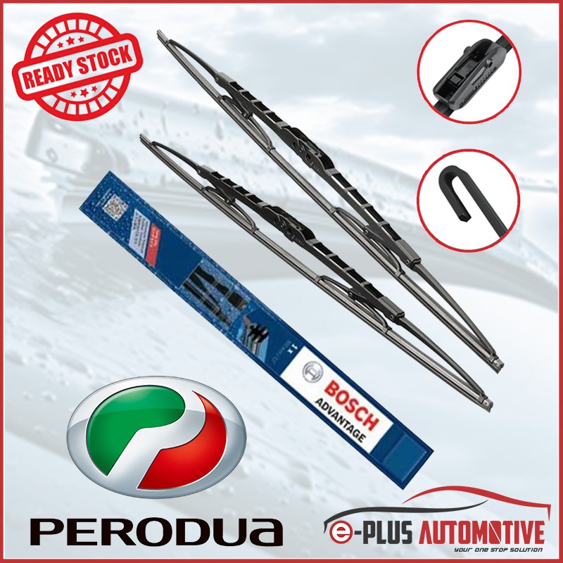 Original Bosch Advantage Windshield Wiper Blades Perodua Car Model