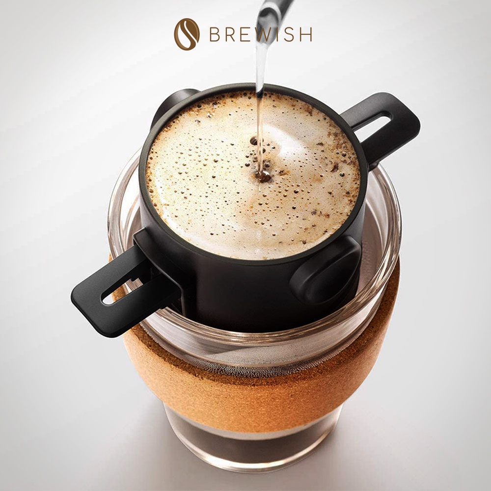 BREWISH Barista Coffee Espresso Pour Over Stainless Steel Filter Portable Foldable Reusable Coffee Drip