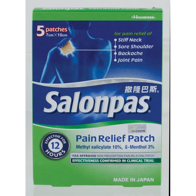 SALONPAS PAIN RELIEF PATCH 5'S (EXP: 9/2023) | Shopee Malaysia