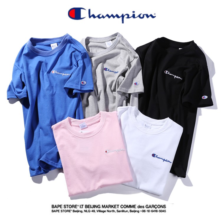 champion small logo tee