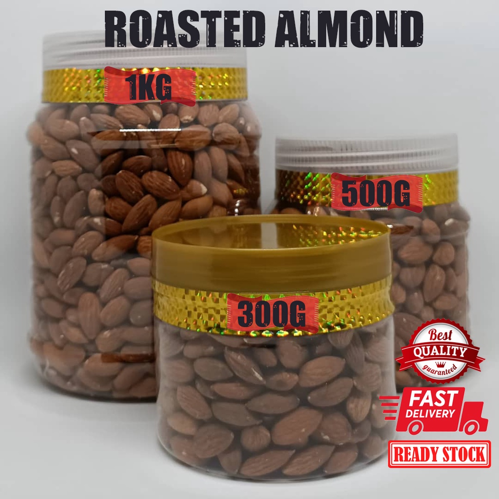 [300g] Roasted Almond Kacang Badam Panggang Shopee Malaysia