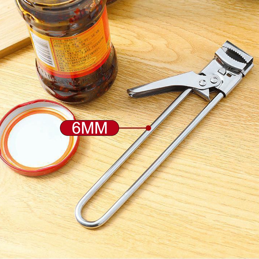 Bottle Opener Multifunctional Beer Adjustable Stainless Steel Jar Lid Gripper