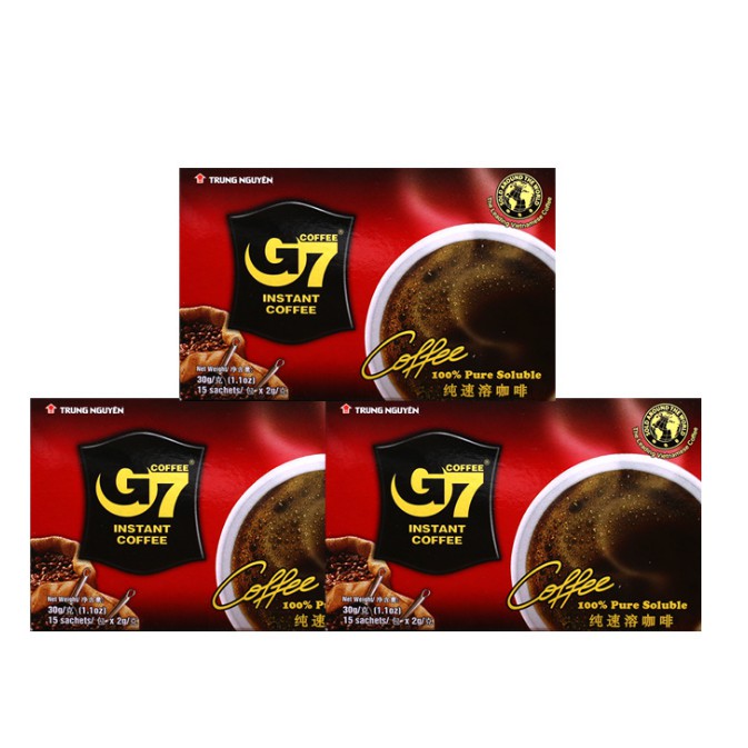 Vietnam Coffee Trung Nguyen G7 Black Instant Coffee (15 sachets x 2g
