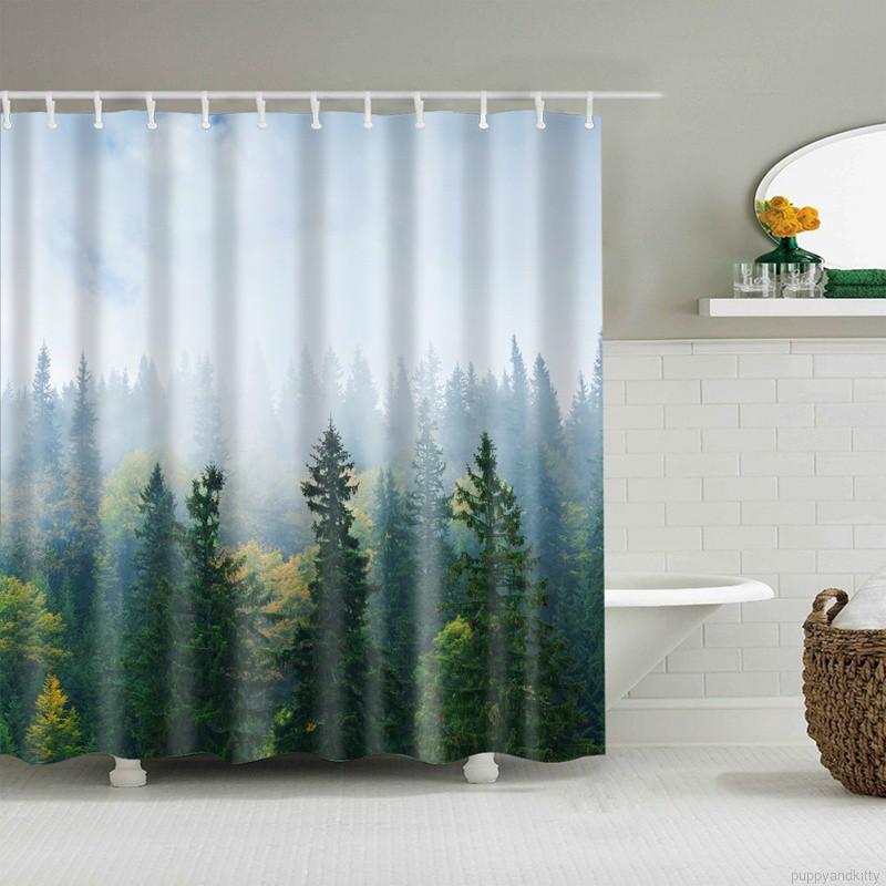 Household Shower Curtain Waterproof 3d Printing Shower Curtain