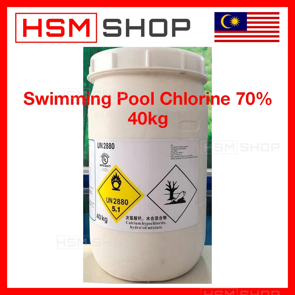 [READY STOCK] 40kg SWIMMING POOL CHLORINE POWDER / GRANULAR 70