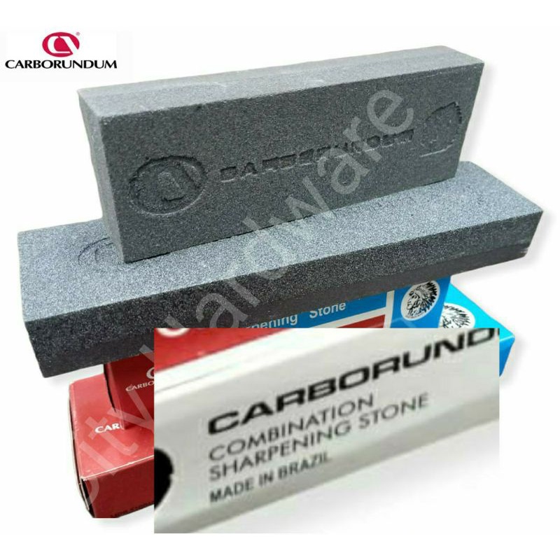 Original CARBORUNDUM Combination Sharpening Stone/ Batu Asah Cap Dayak