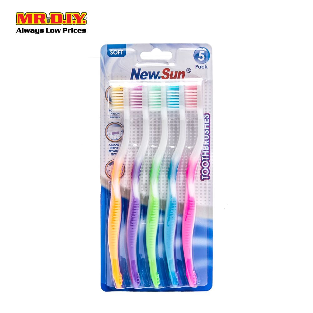 NEW SUN Soft Toothbrush (5 pieces) | Shopee Malaysia