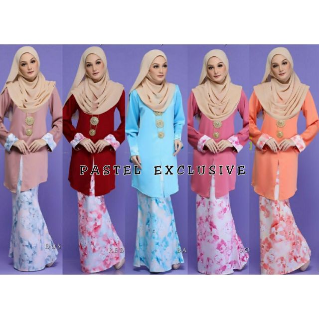 KEBAYA PASTEL EXCLUSIVE KEBAYA MURAH KEBARUNG LABUH 