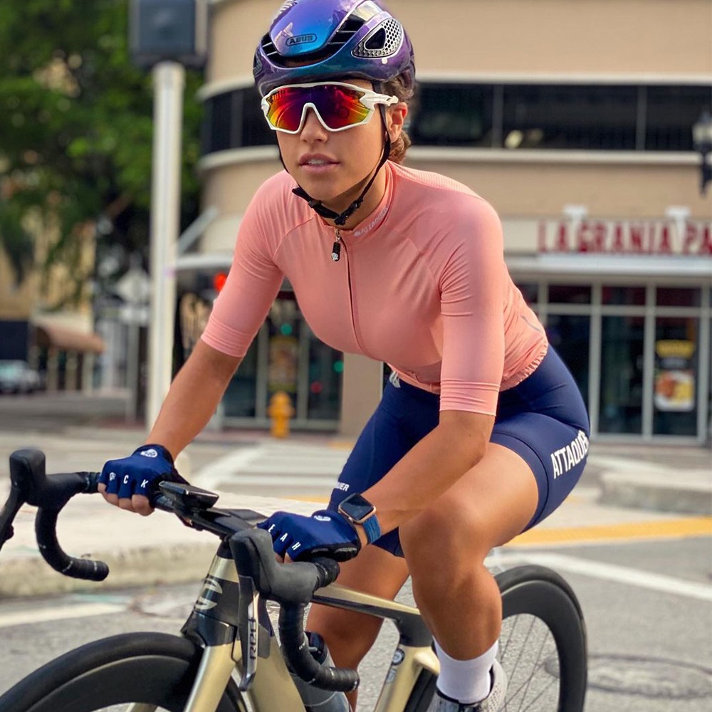 Women's Cycling Clothing Short Sleeve Bike Jersey Sets Bib Shorts Summer Cycling Sets Reflective 