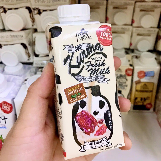 Farm Fresh Uht Kurma Milk 1 Carton 200ml X 24 Packet Shopee Malaysia
