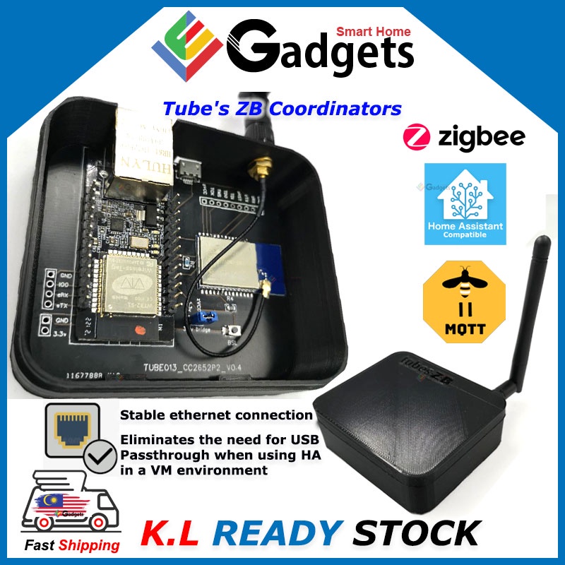 Tube's ZB CC2652P2 Based Zigbee to Serial Coordinator works