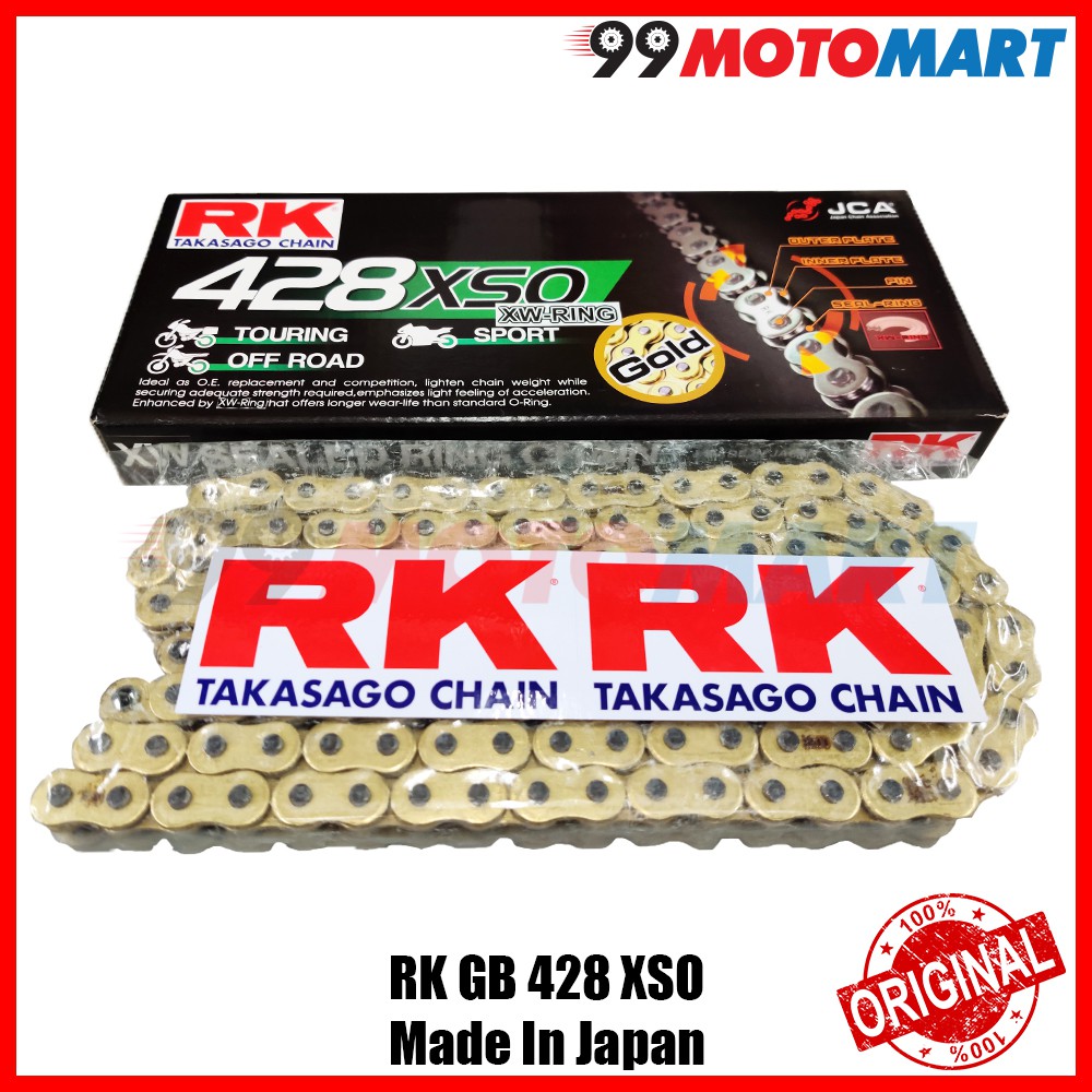 Rk 428 Xso Xw Ring Gold Racing Chain Japan Original Gb428xso Xw Ring Xring Takasago X Ring Shopee Malaysia