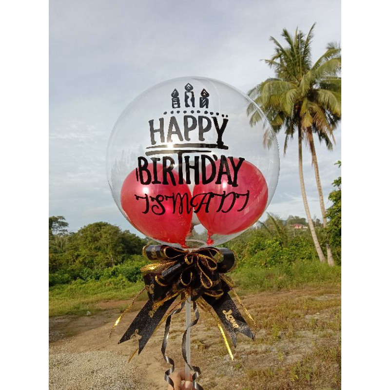 Ready Stock Sticker Bobo Balloon Sticker Belon Transparent Sticker Anniversary Birthday