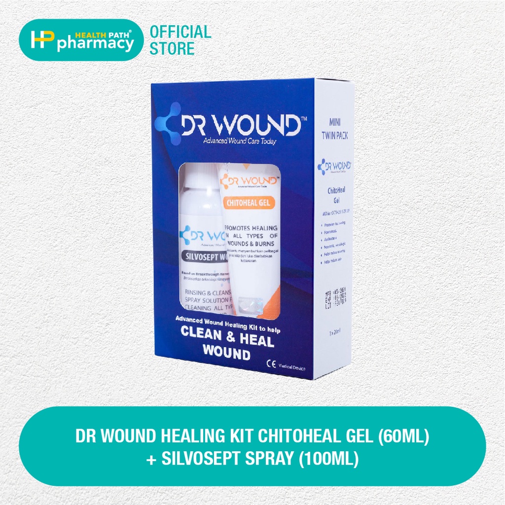 Dr Wound Healing Kit Chitoheal Gel (60ml) + Silvosept Spray (100ml