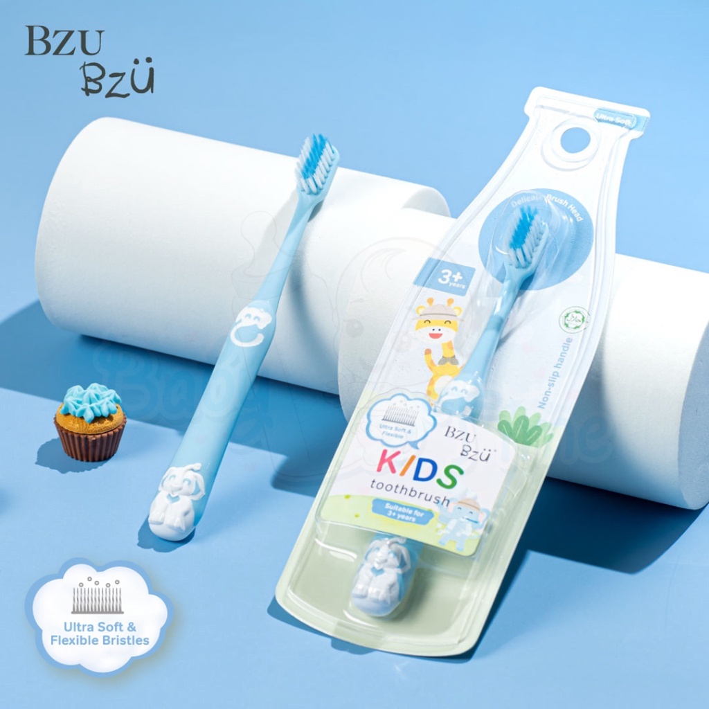 Bzu Bzu Ultra Soft Kids Toothbrush [Pink/ Blue] 3YO+