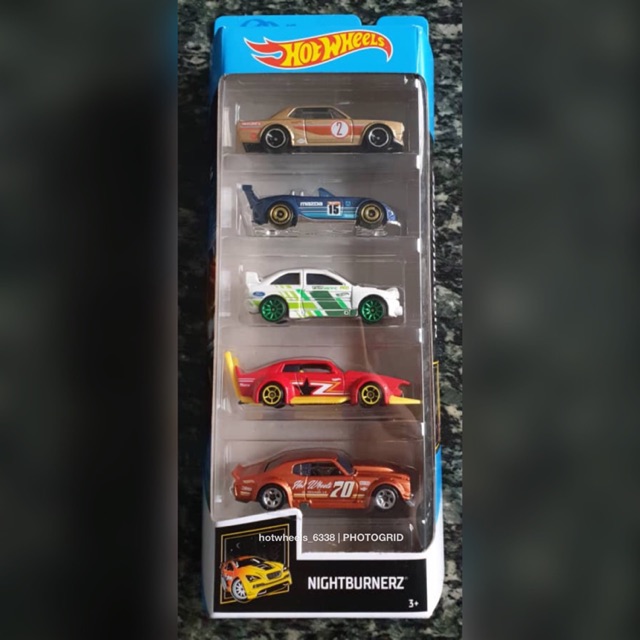 Details about   2019 Hot Wheels Nightburnerz 5 Pack EXCLUSIVE Mad Manga Red/Yellow/White/Black 
