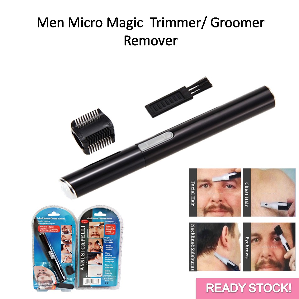 Men Micro Magic Nose Neck Eyebrow Hair Trimmer Groomer Remover