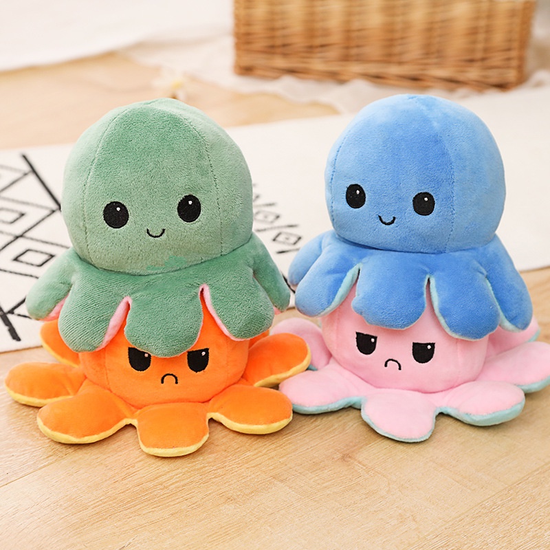 Reversible Octopus Doll Patung Sotong Flip Octopus Toy Plush TIKTOK ...