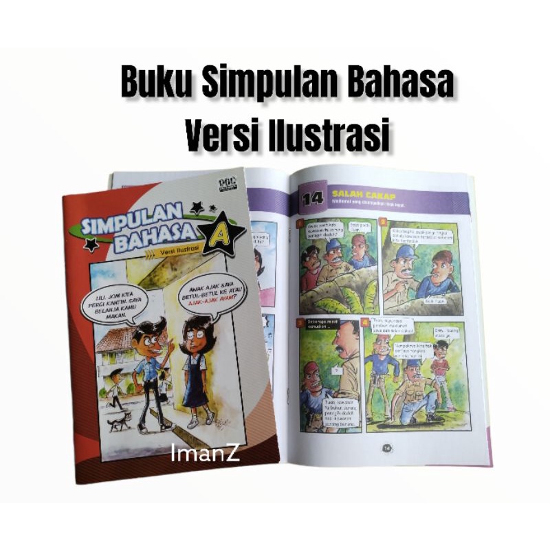 Buku Simpulan Bahasa Versi Ilustrasi / komik simpulan bahasa / kartun