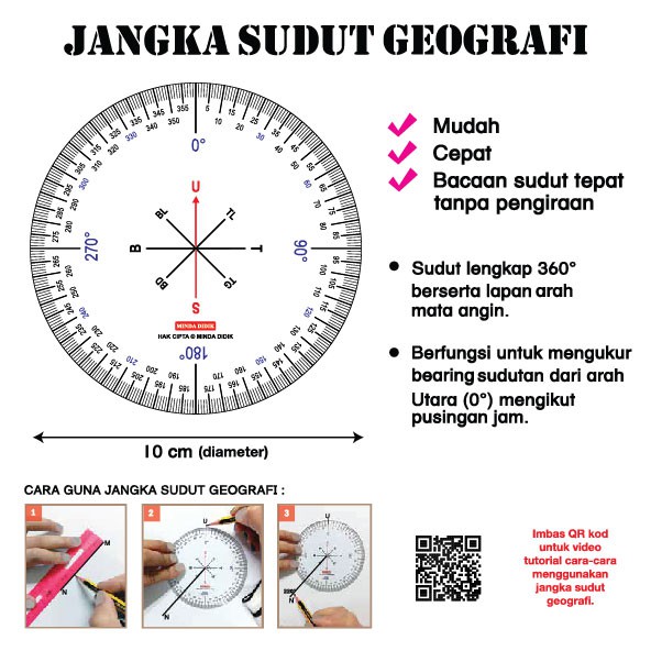 Buy Sri Tanjong Jangka Sudut Geografi Jangka Lukis Geografi Protractor 360 Alat Bantu Pembelajaran Abad Ke 21 Seetracker Malaysia