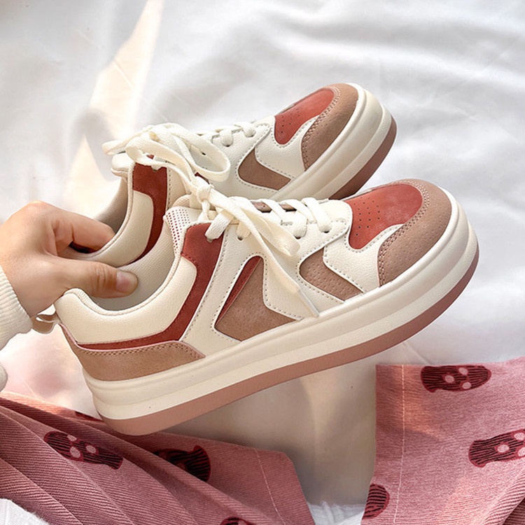 Korean style fresh sneakers big toe shoes fashion sports shoes women's shoes