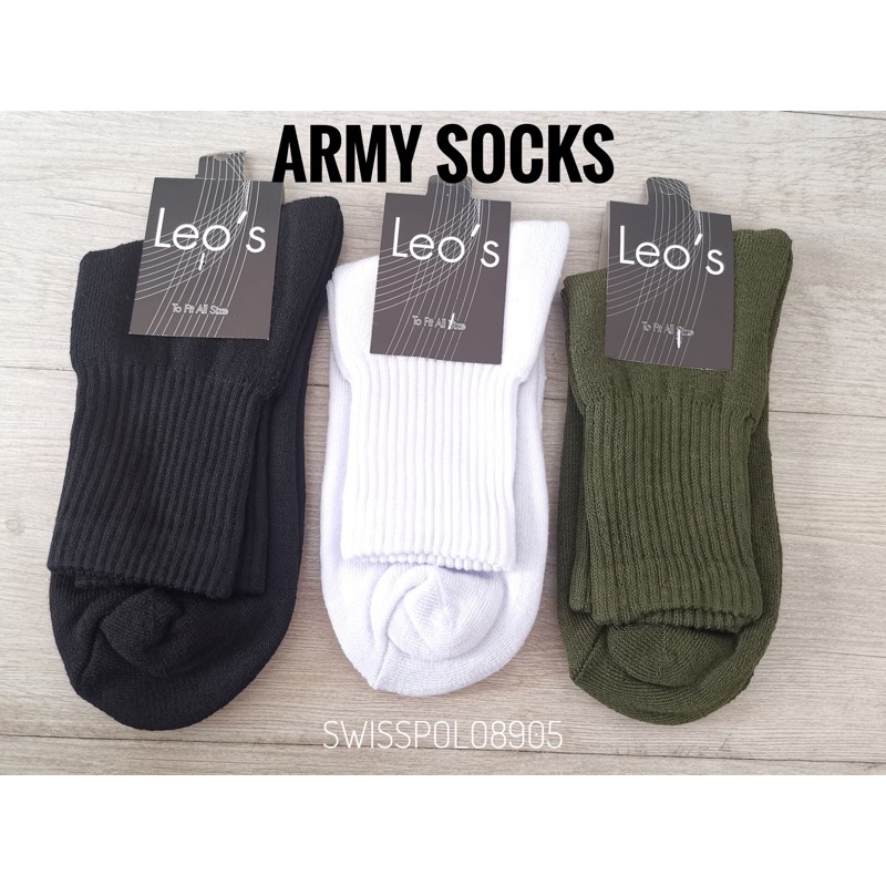 LEO'S/FAXION BLACK SOCKS/WHITE SOCKS/GREEN SOCKS/PLAIN SOCKS STOKIN HITAM/STOKIN PUTIH/STOKIN HIJAU