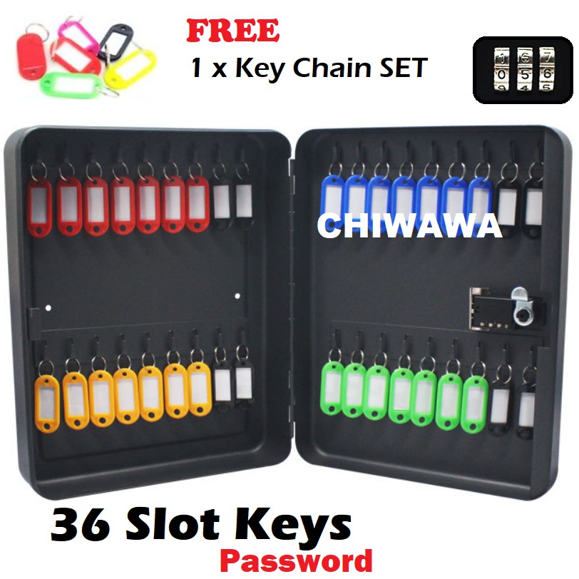 Solidx Security Key Box Wall Mounted Room Cards Keys Storage Holder Combination Lock Storage Organizer Box Security Key Box Gray Key Lock Box