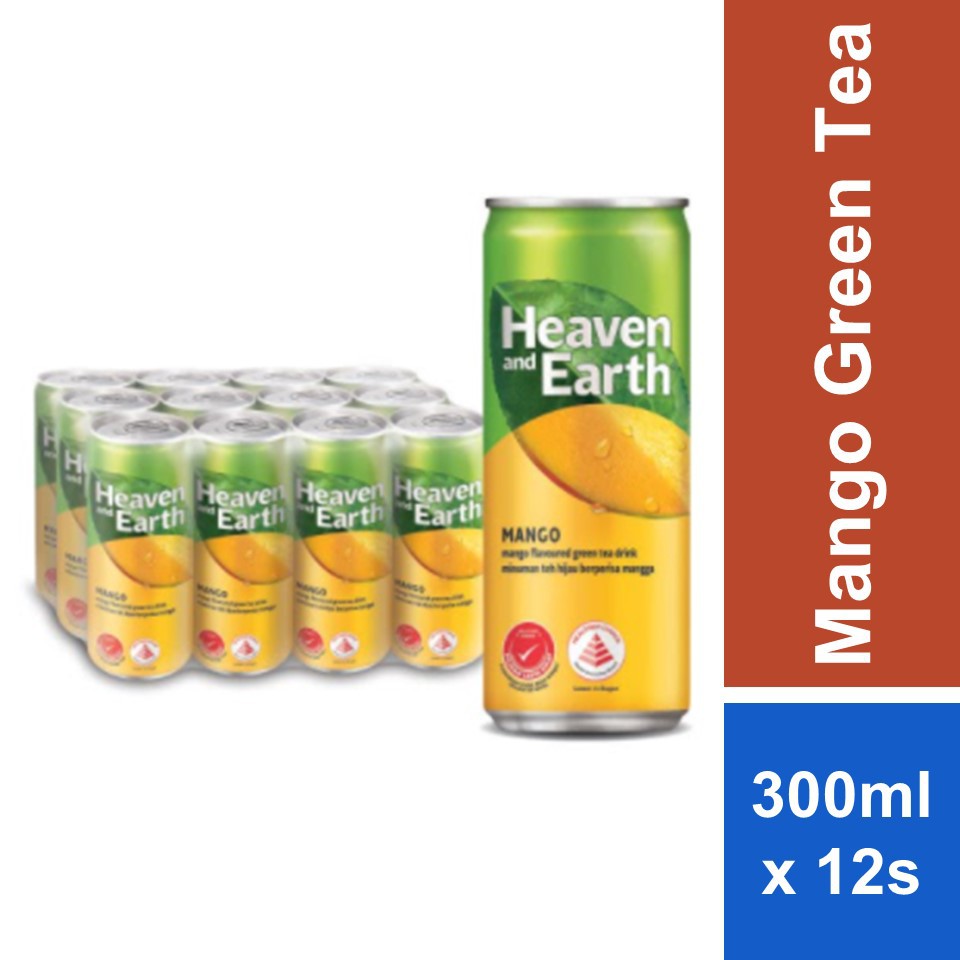 Heaven and Earth Mango Green Tea 300ML x 12s Shopee Malaysia