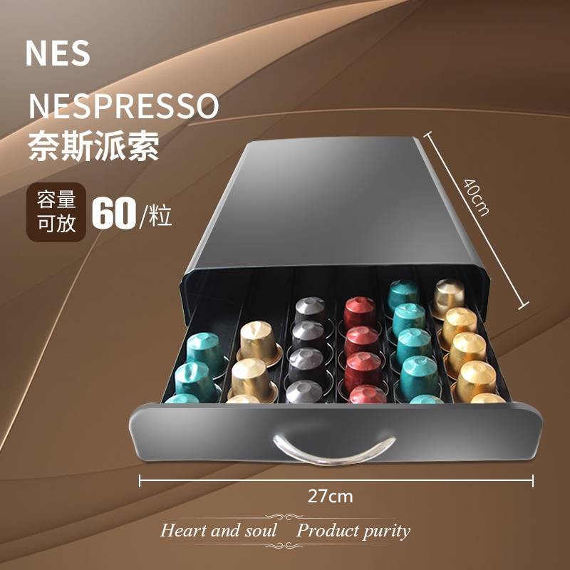 Nespresso Drawer Storage 60 Nespresso Capsules Coffee Pod Holder Shelves Shopee Malaysia