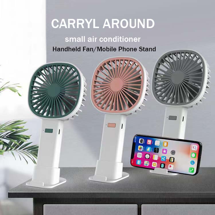 READY STOCK Handheld Fan P5 Mini Fan Portable Small Air Conditioner 2 In 1 Handheld Mobile Phone Holder Cooling Fan